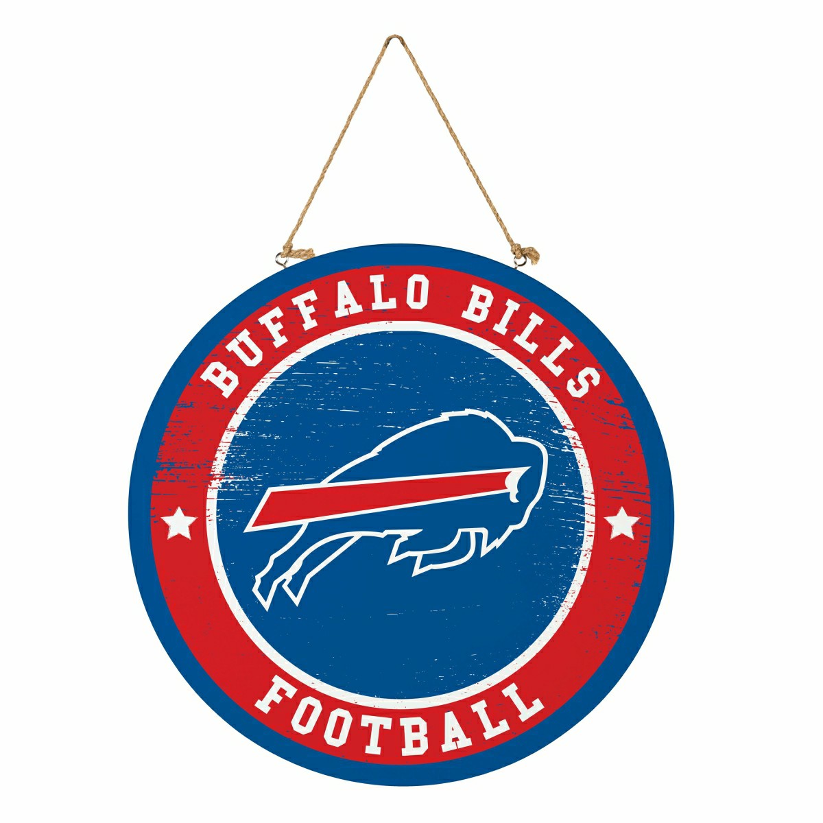 Buffalo Bills Round Door Décor with Hanging Rope, 18x18