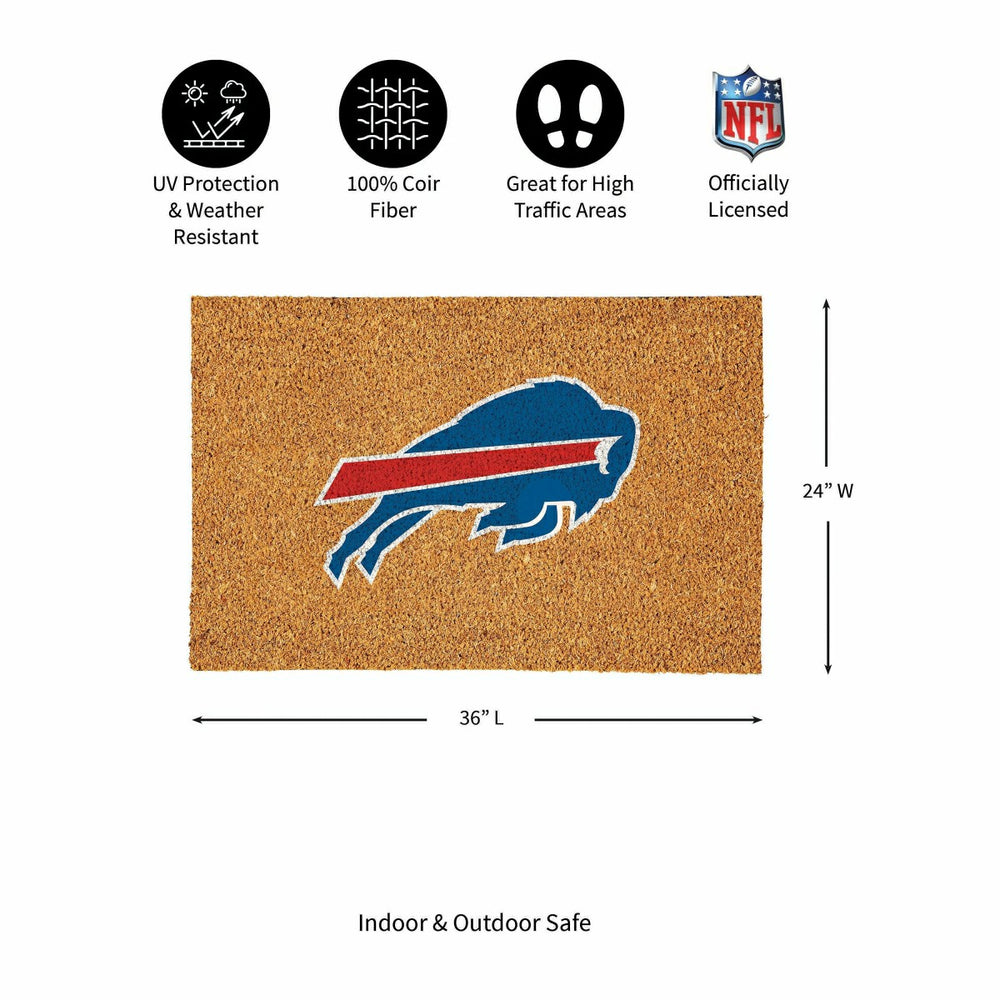 Buffalo Bills Large Full Color Coir Mat, 36"x24"