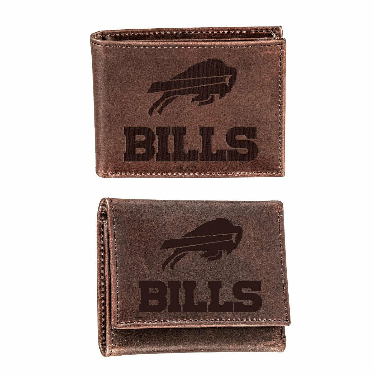 Buffalo Bills, Bi-Fold and Tri-Fold Wallet Gift Set, Brown