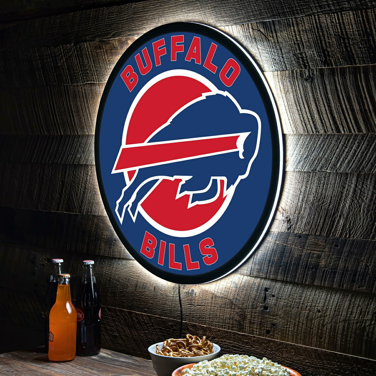 LED Wall Decor, Round, Buffalo Bills