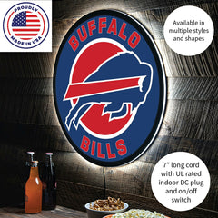 LED Wall Decor, Round, Buffalo Bills