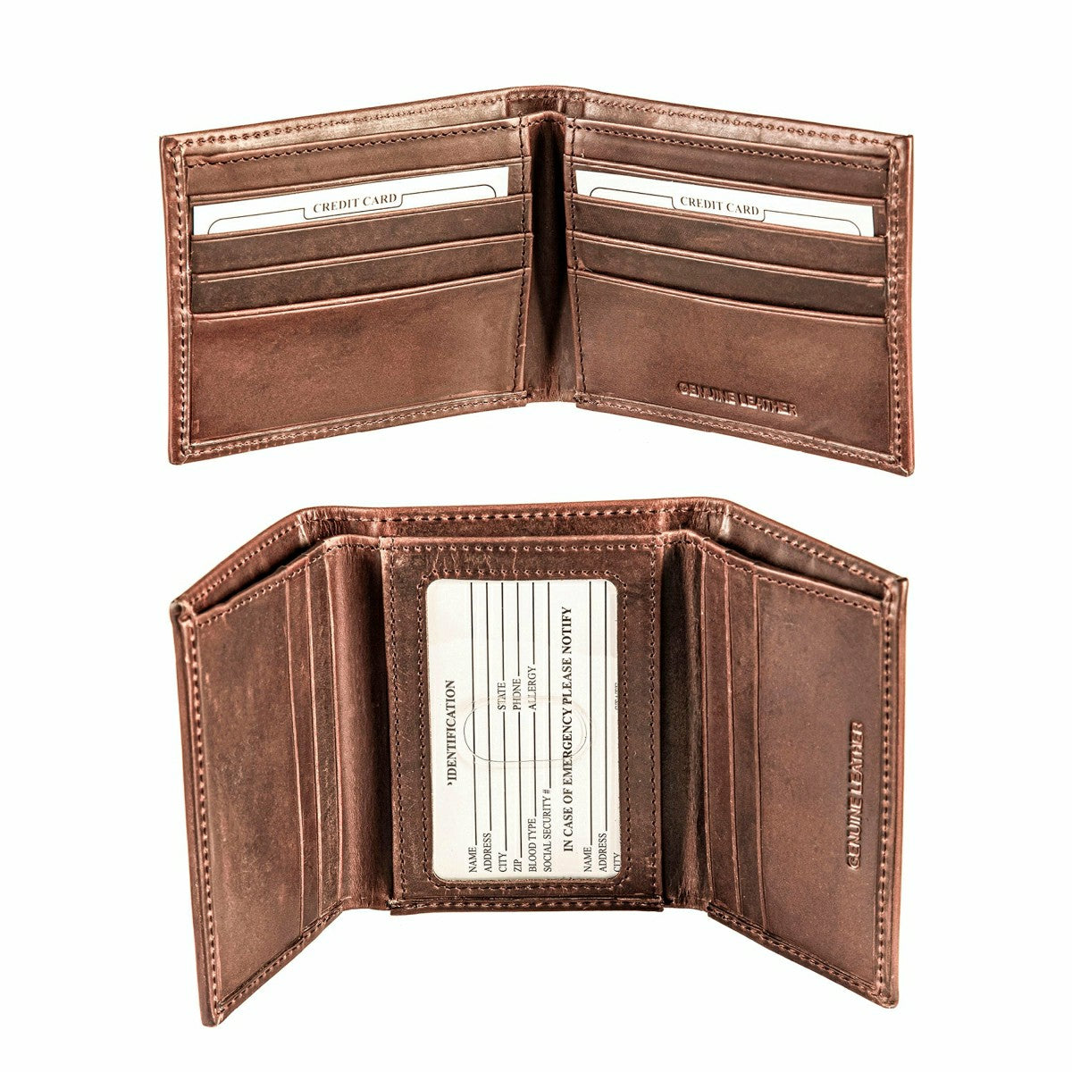 Baltimore Ravens, Bi-Fold and Tri-Fold Wallet Gift Set, Brown