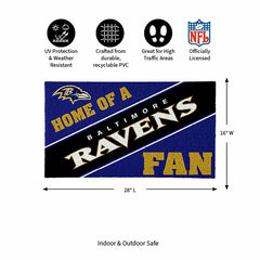 Baltimore Ravens, PVC Mat COLOR, Home of a Fan