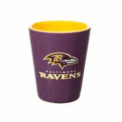 Baltimore Ravens 4-Piece Ceramic and Glass 2oz. Shot Glass Set