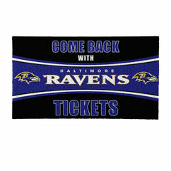 28" x 16" PVC Trapper Mat, Come Back with Tickets, Baltimore Ravens