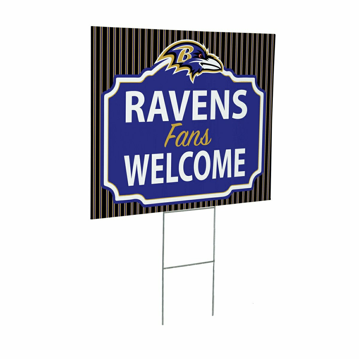 Baltimore Ravens Coroplast Yard Sign, "Fans Welcome"