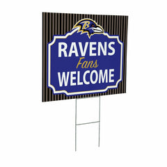 Baltimore Ravens Coroplast Yard Sign, "Fans Welcome"