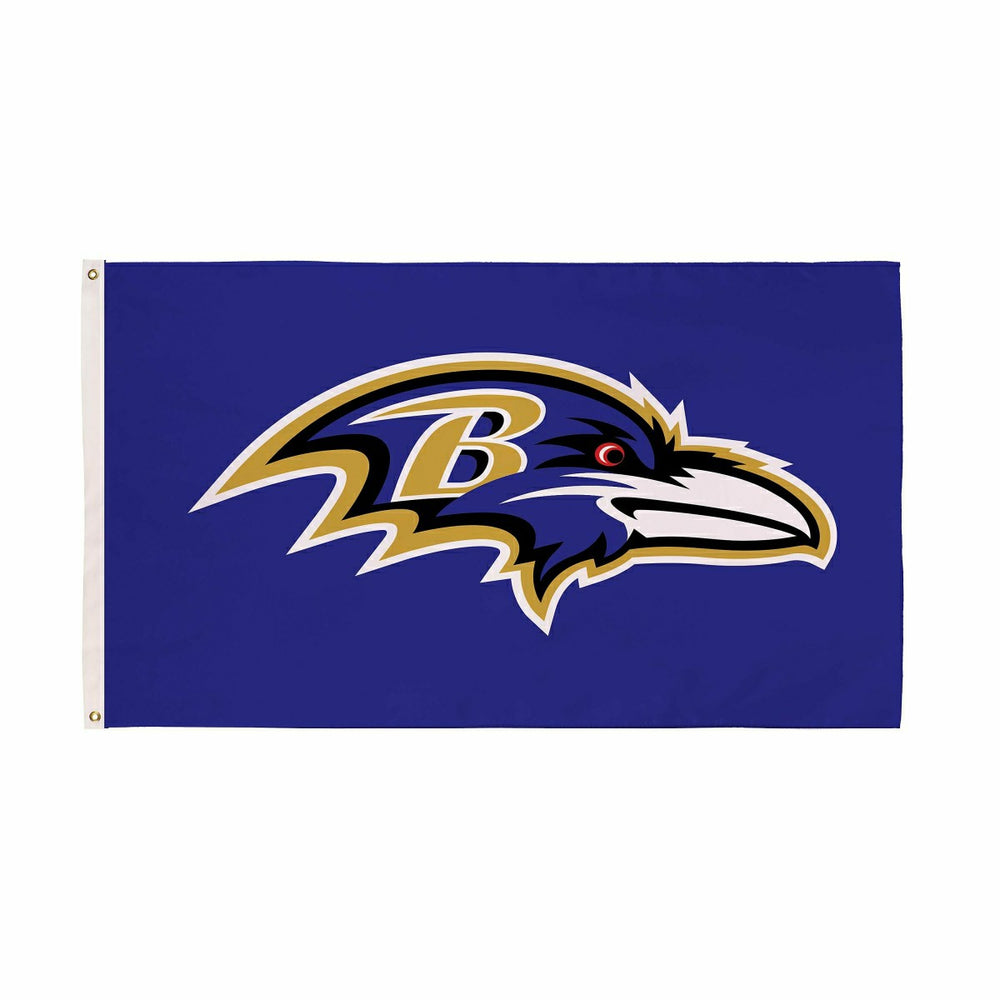 Baltimore Ravens Single Sided Flag w/ 2 Grommets, 3'x5'