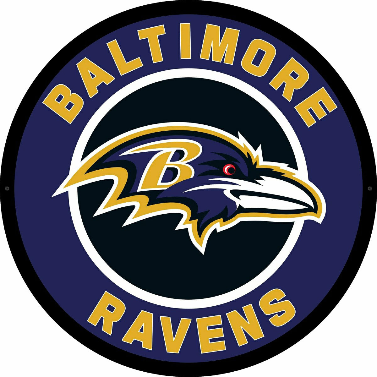LED Wall Decor, Round, Baltimore Ravens