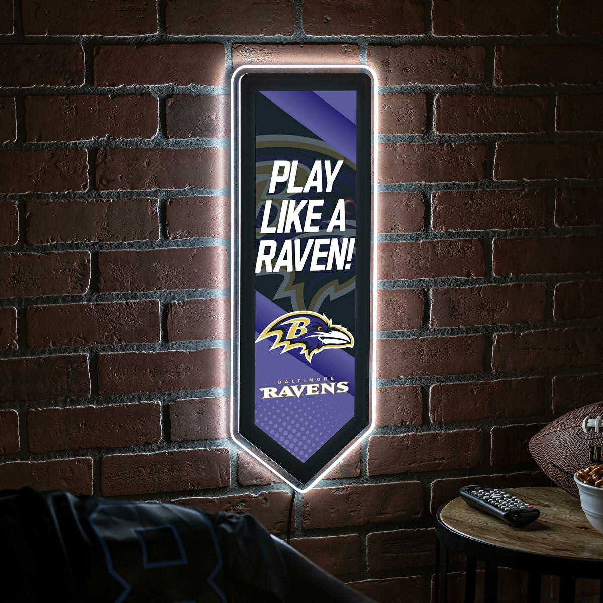 LED Wall Decor, Pennant, Baltimore Ravens