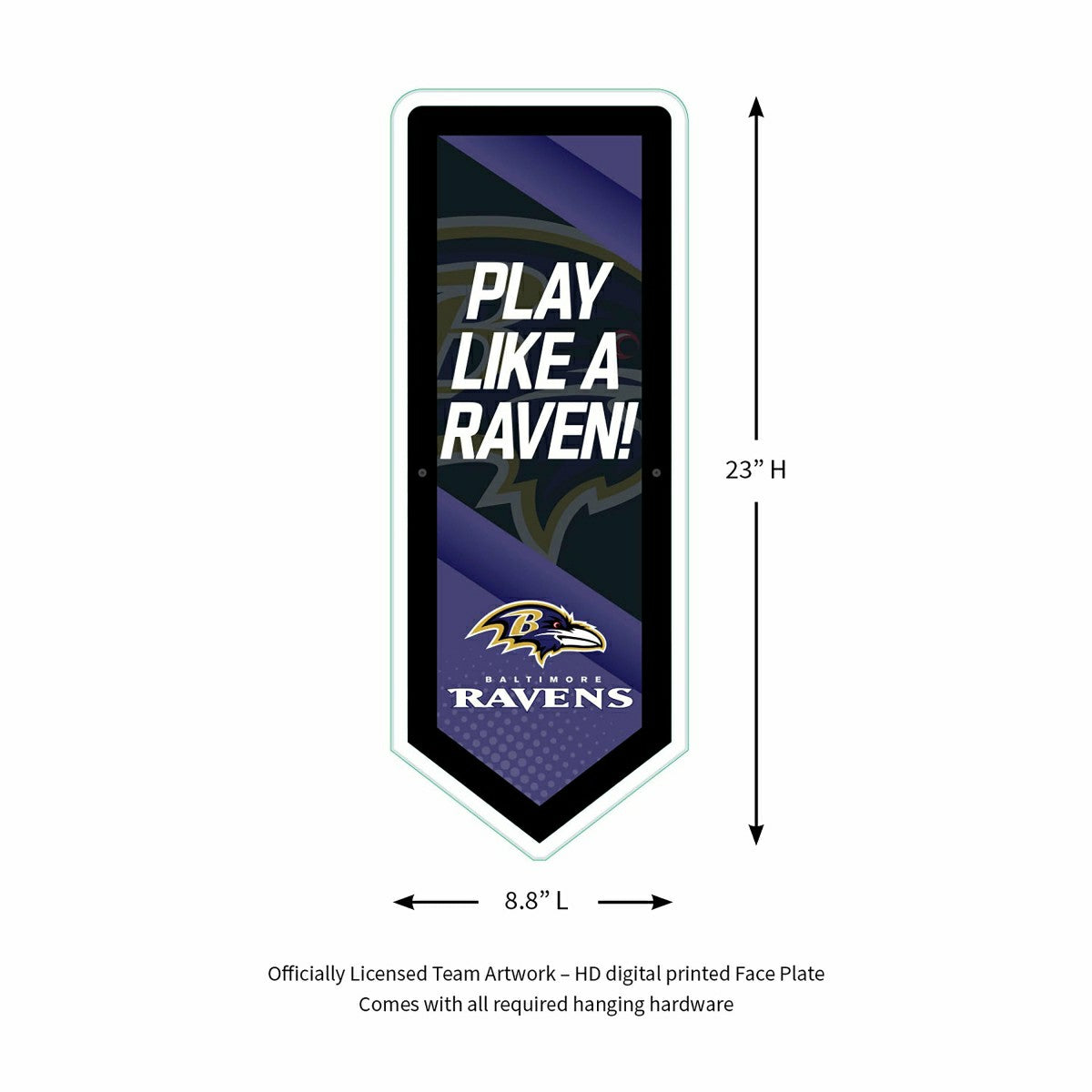 LED Wall Decor, Pennant, Baltimore Ravens