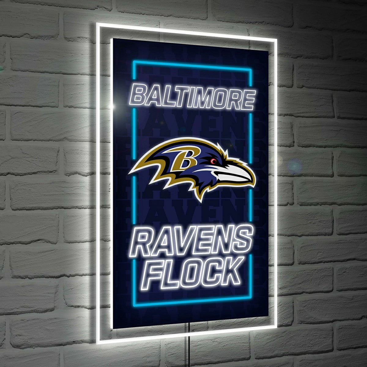 Baltimore Ravens NFL Football Rectangle Neolite LED Decor