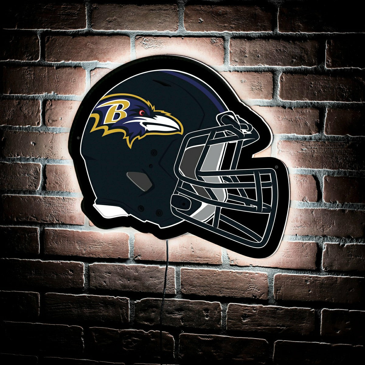 LED Wall Decor, Helmet, Baltimore Ravens