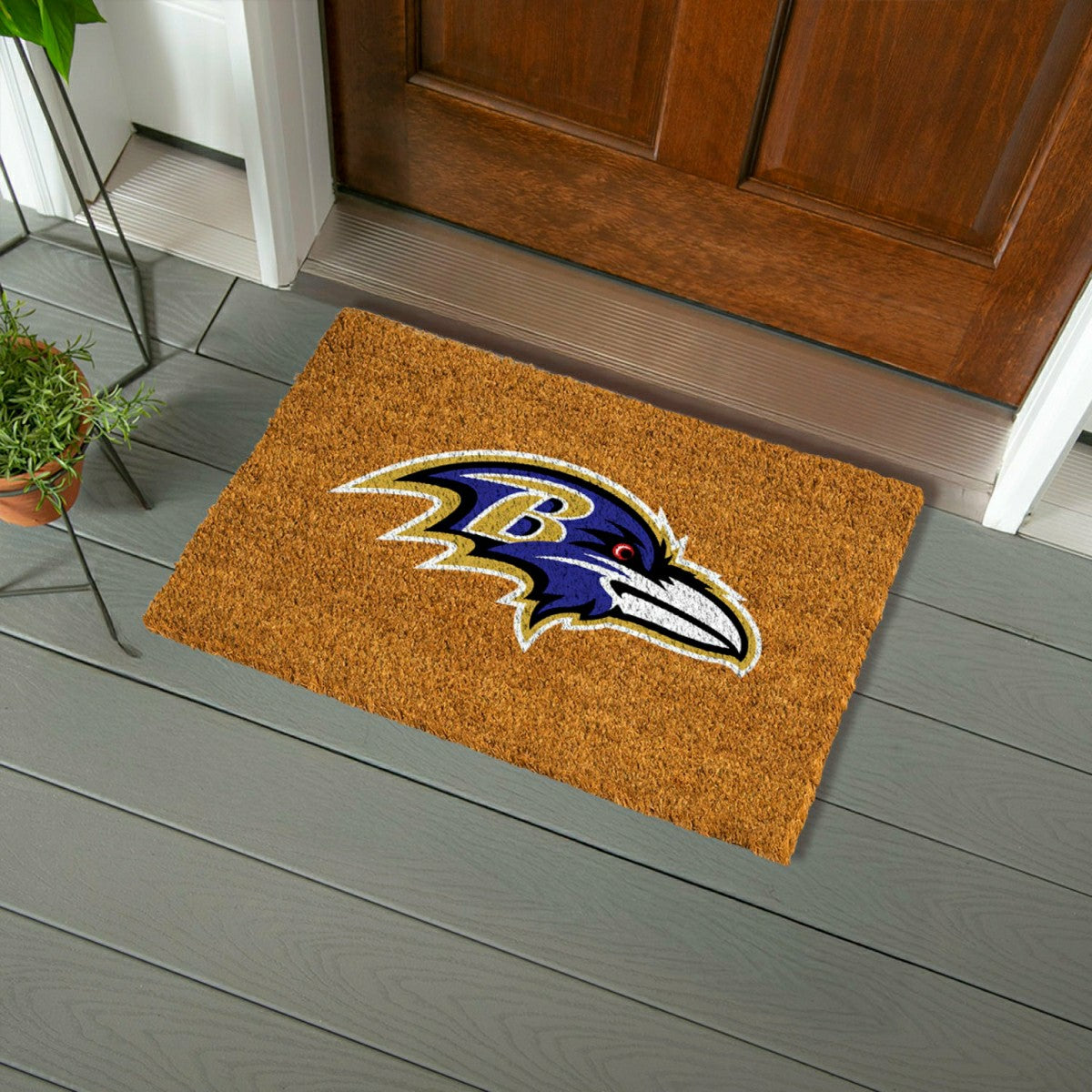 Coir Mat, 16"x28", Baltimore Ravens