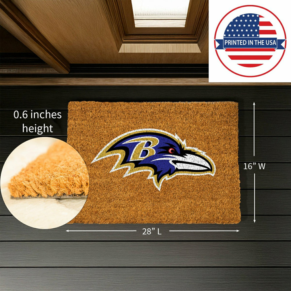 Coir Mat, 16"x28", Baltimore Ravens