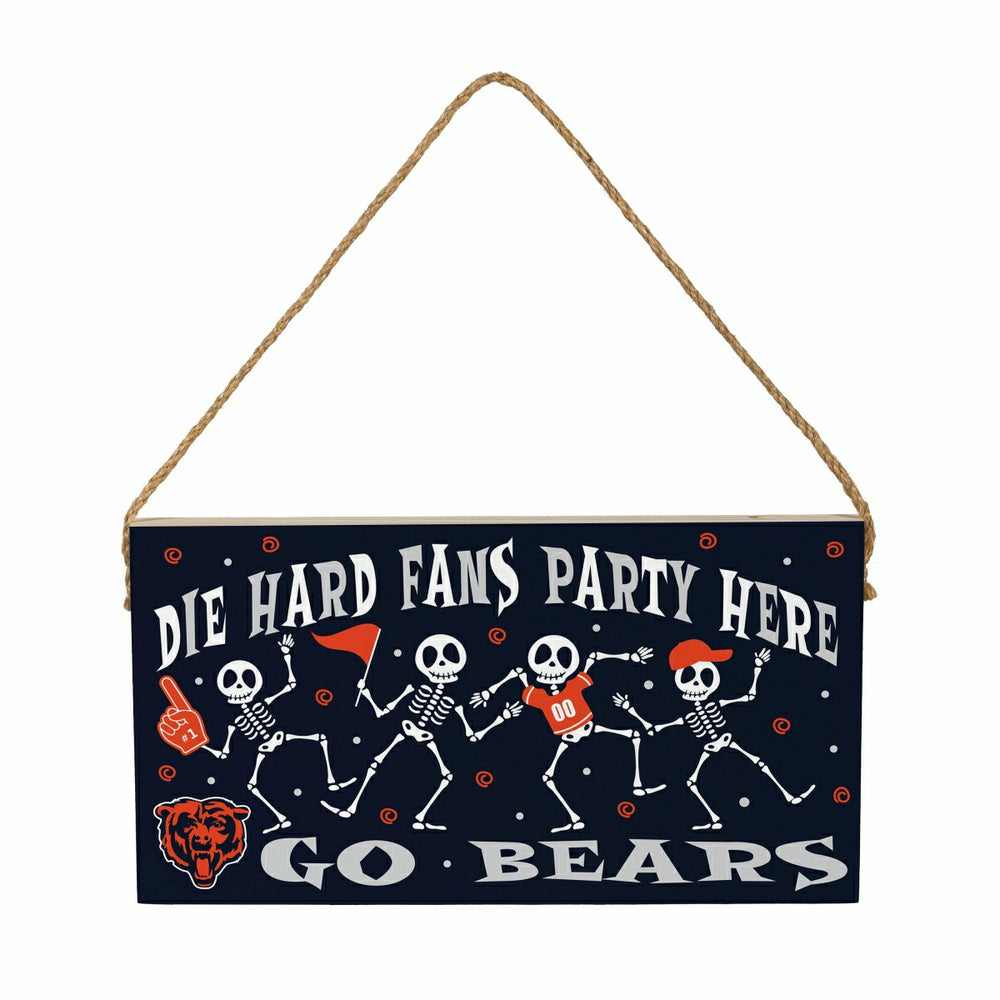 Chicago Bears Halloween Wood Wall Sign, 6x11