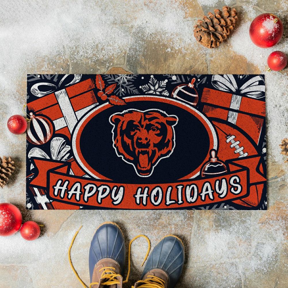 Chicago Bears Holiday PVC Mat, 28"x16"