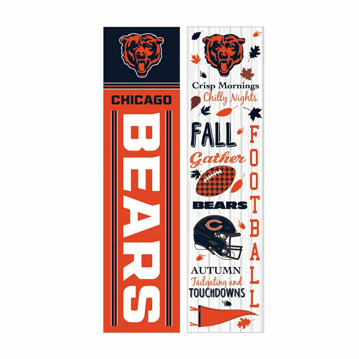 Chicago Bears 46" Double Sided Leaner, Fall Seasonal