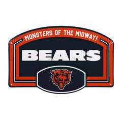 Chicago Bears USA Embossed Steel Wall Sign, 11" x 17"