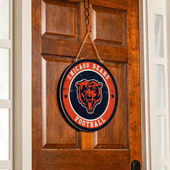 Chicago Bears Round Door Décor with Hanging Rope, 18x18