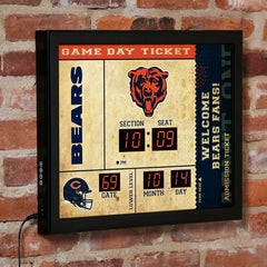 Scoreboard Wall Clock, Chicago Bears