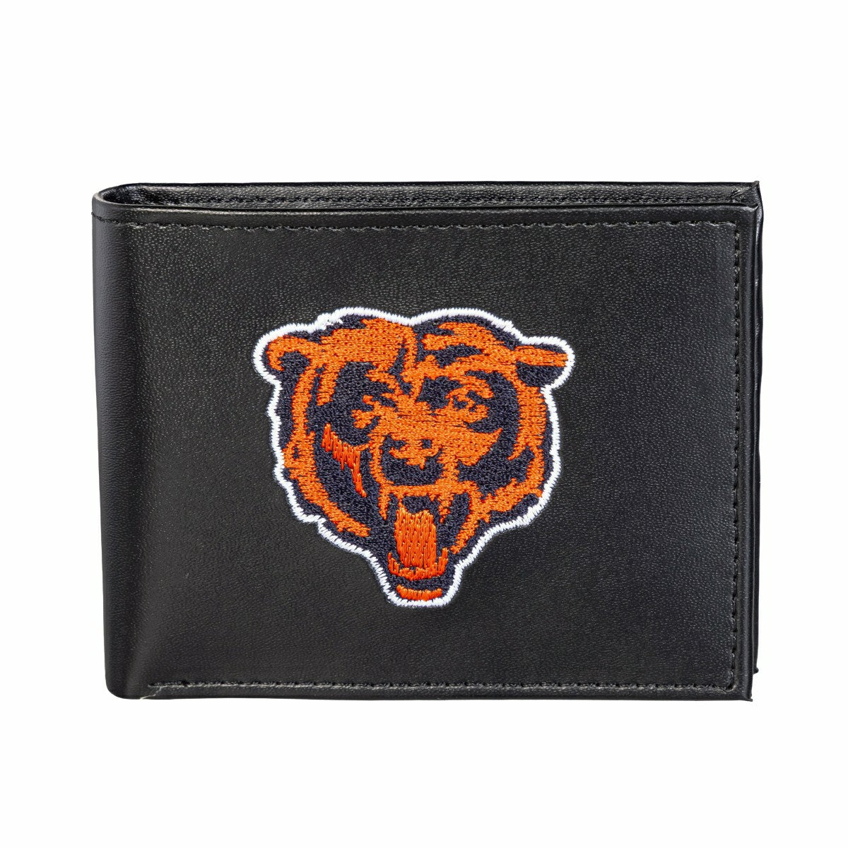 Chicago Bears Black Bi-Fold Embroidered Wallet