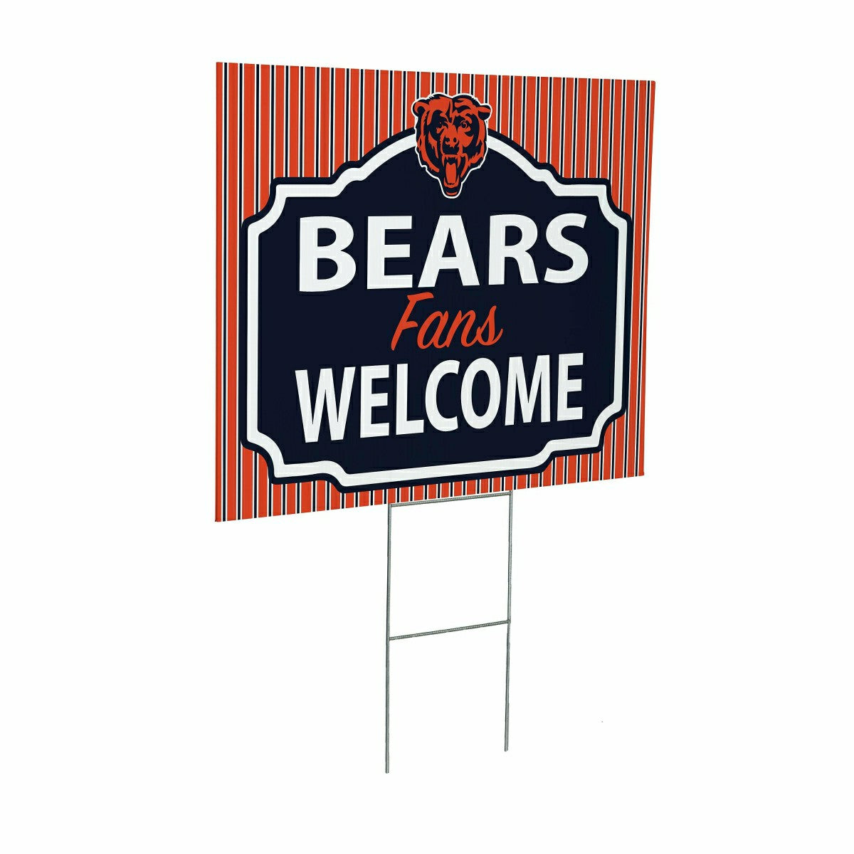 Chicago Bears Coroplast Yard Sign, "Fans Welcome"