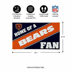 Chicago Bears, PVC Mat COLOR, Home of a Fan
