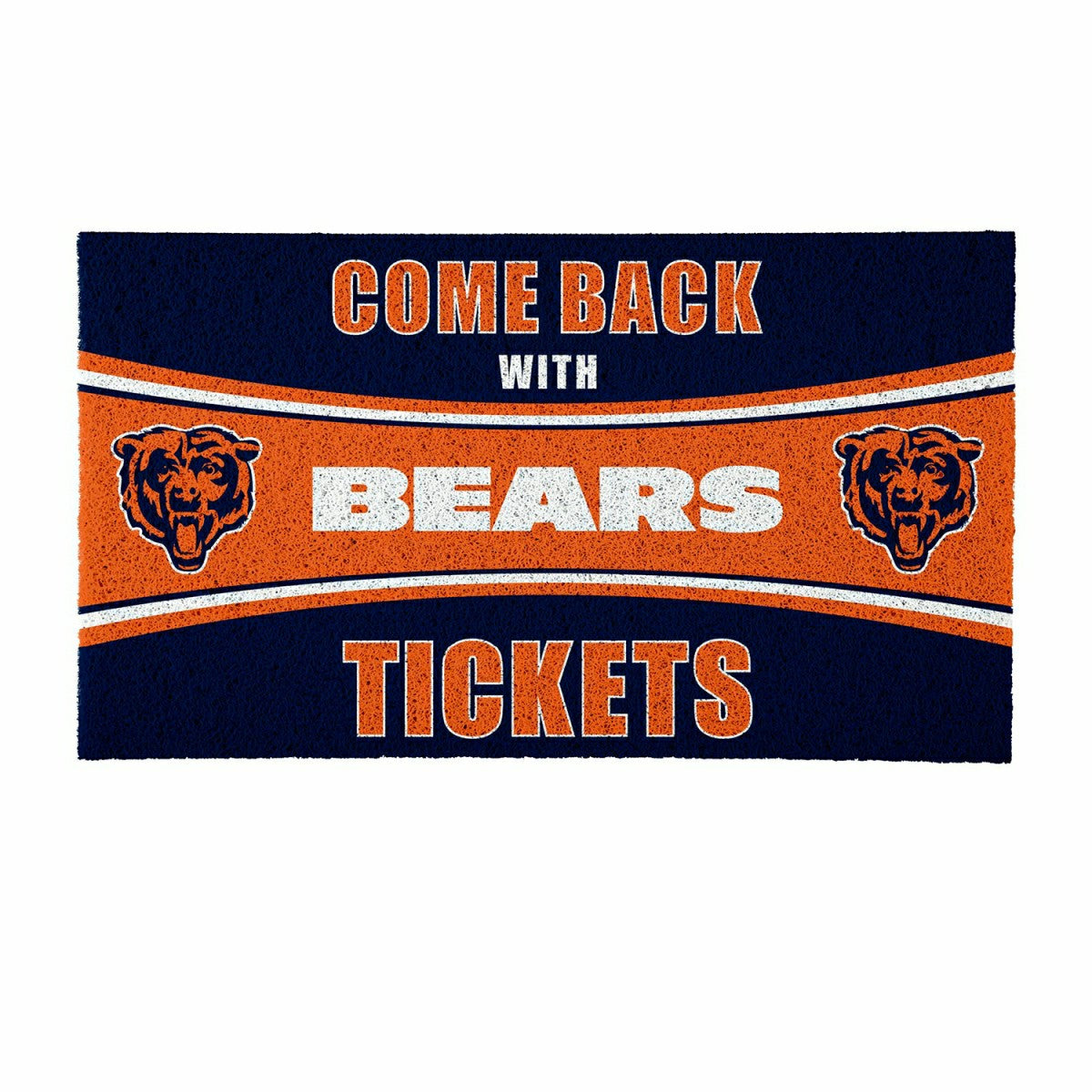 28" x 16" PVC Trapper Mat, Come Back with Tickets, Chicago Bears