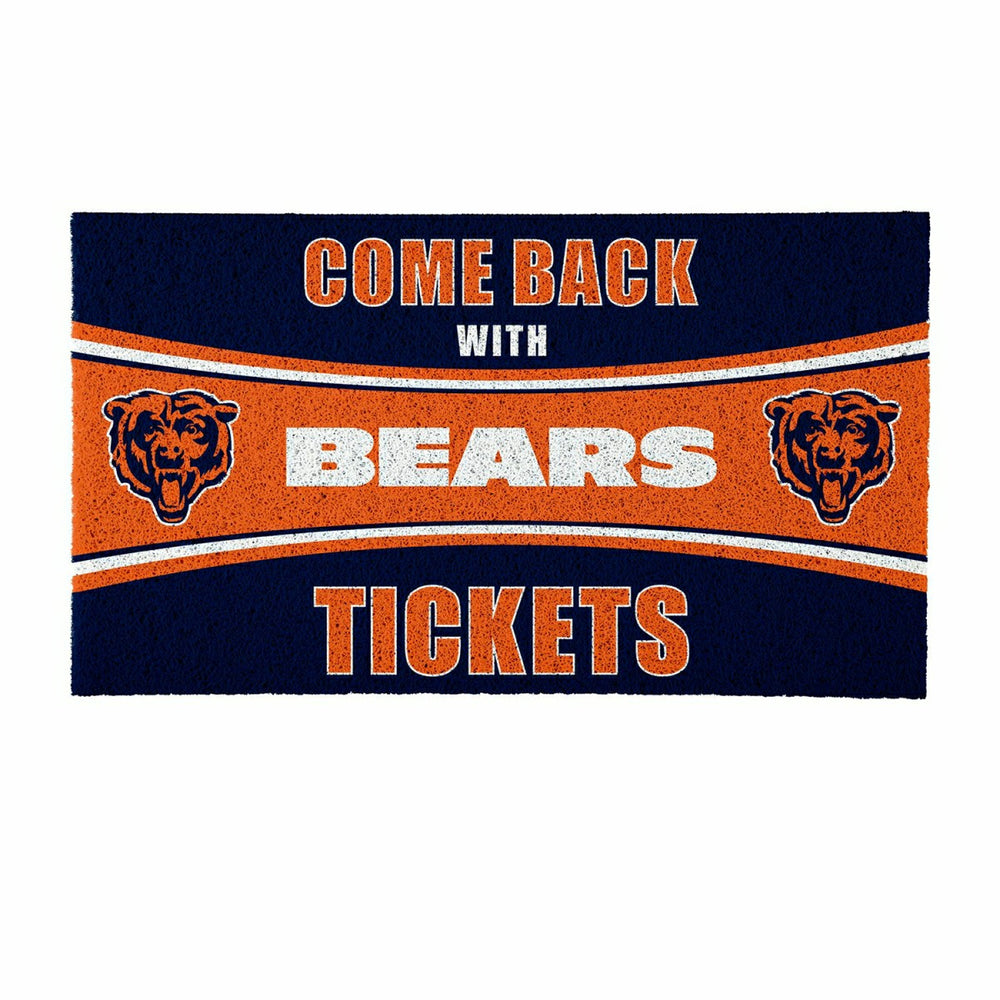 28" x 16" PVC Trapper Mat, Come Back with Tickets, Chicago Bears