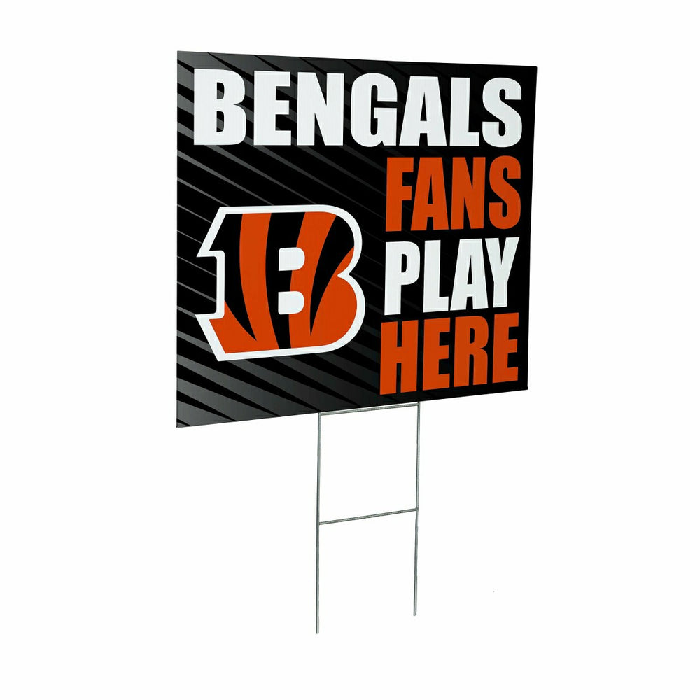 Cincinnati Bengals Coroplast Yard Sign "Fans Play Here"