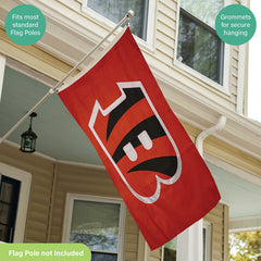 Cincinnati Bengals Single Sided Flag with 2 Grommets, 3'x5'