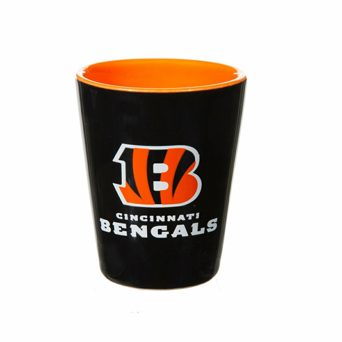 Cincinnati Bengals 4-Piece Ceramic and Glass 2oz. Shot Glass Set