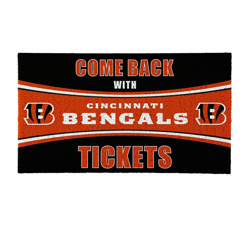 28" x 16" PVC Trapper Mat, Come Back with Tickets, Cincinnati Bengals