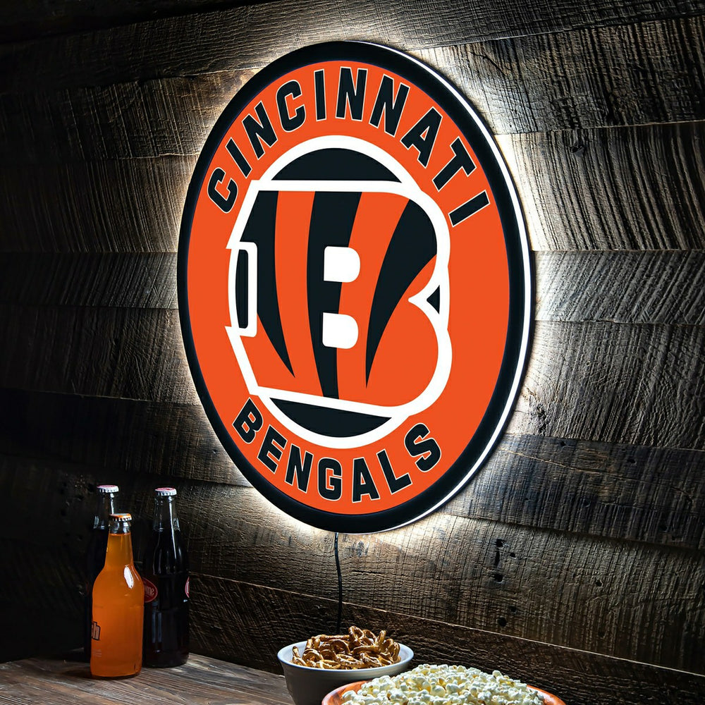 LED Wall Decor, Round, Cincinnati Bengals