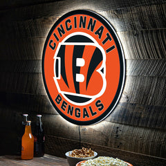 LED Wall Decor, Round, Cincinnati Bengals