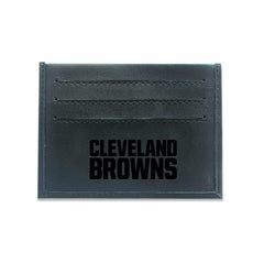 Front Pocket Wallet w/ RFID Blocking, Cleveland Browns, Black