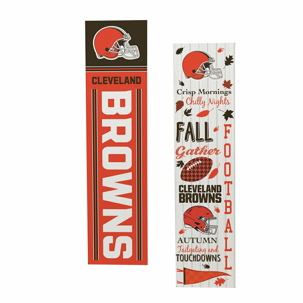 Cleveland Browns Fall Seasonal Double Sided Large Leaner, 46"