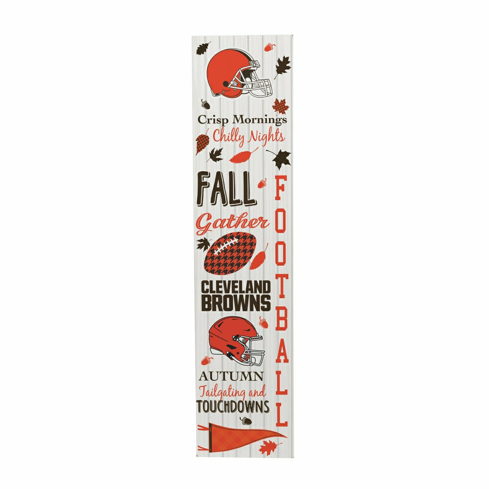 Cleveland Browns Fall Seasonal Double Sided Large Leaner, 46"