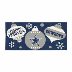 Dallas Cowboys Holiday Flocked Coir Sassafras Switch Mat, 22"x10"