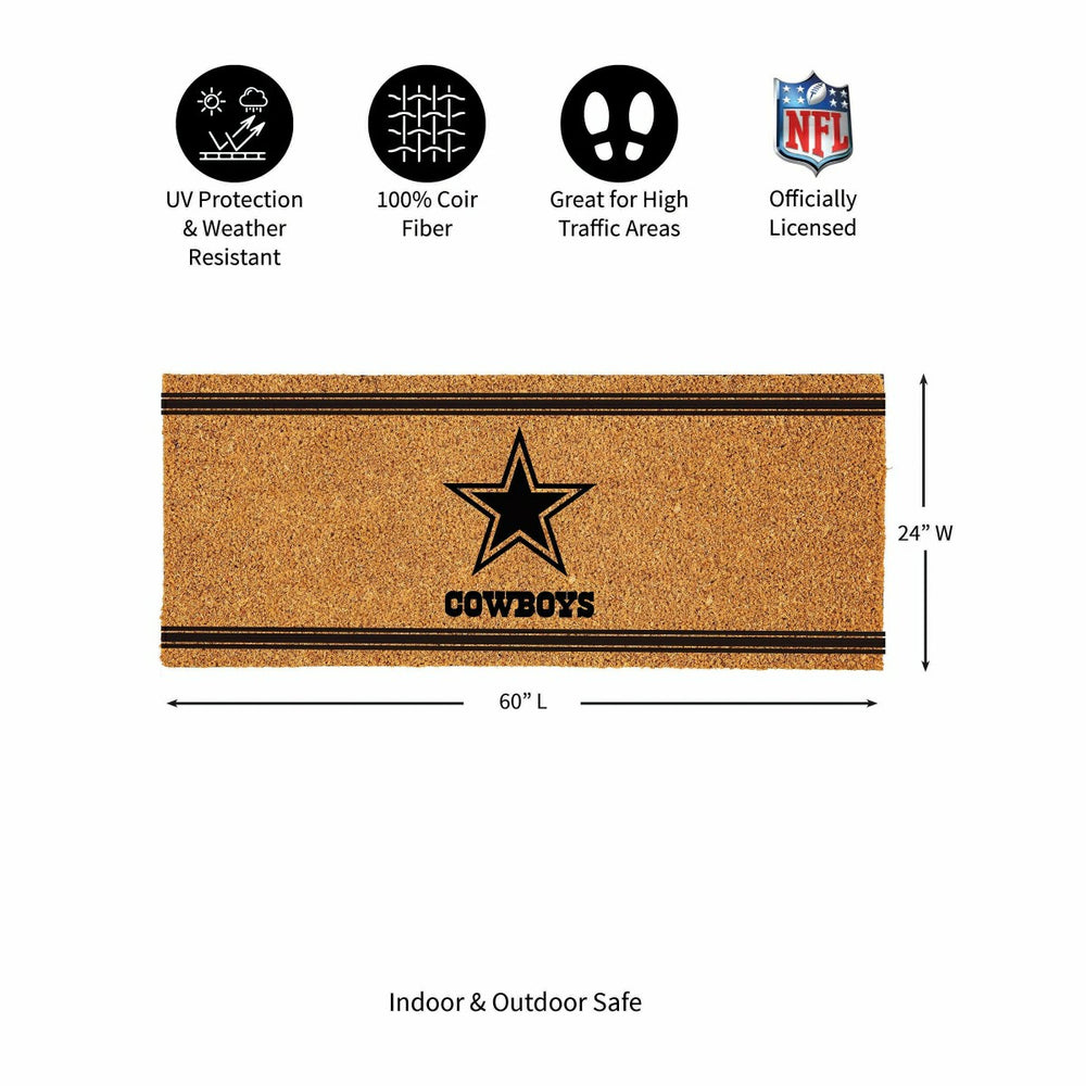 Dallas Cowboys Extra Large One Color Coir Mat, 60"x24"