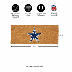 Dallas Cowboys Extra Large Full Color Coir Mat, 60"x24"