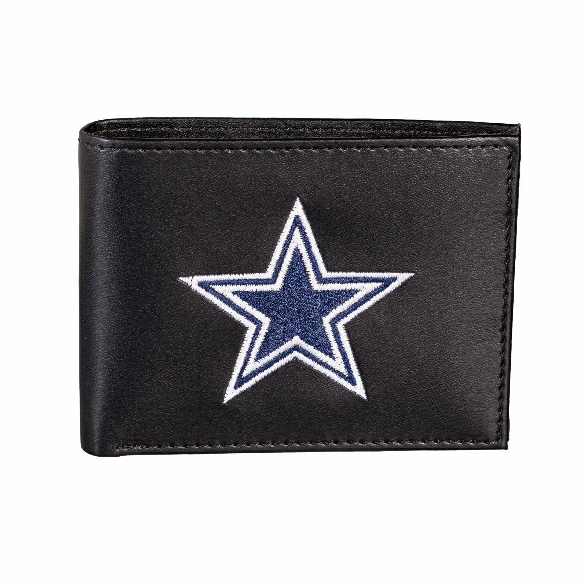 Dallas Cowboys Black Bi-Fold Embroidered Wallet w/ RFID Blocking