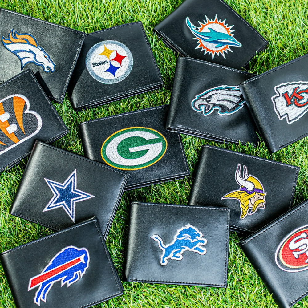 Dallas Cowboys Black Bi-Fold Embroidered Wallet w/ RFID Blocking
