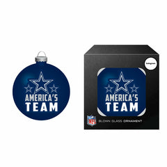Blown Glass Ornament, Dallas Cowboys