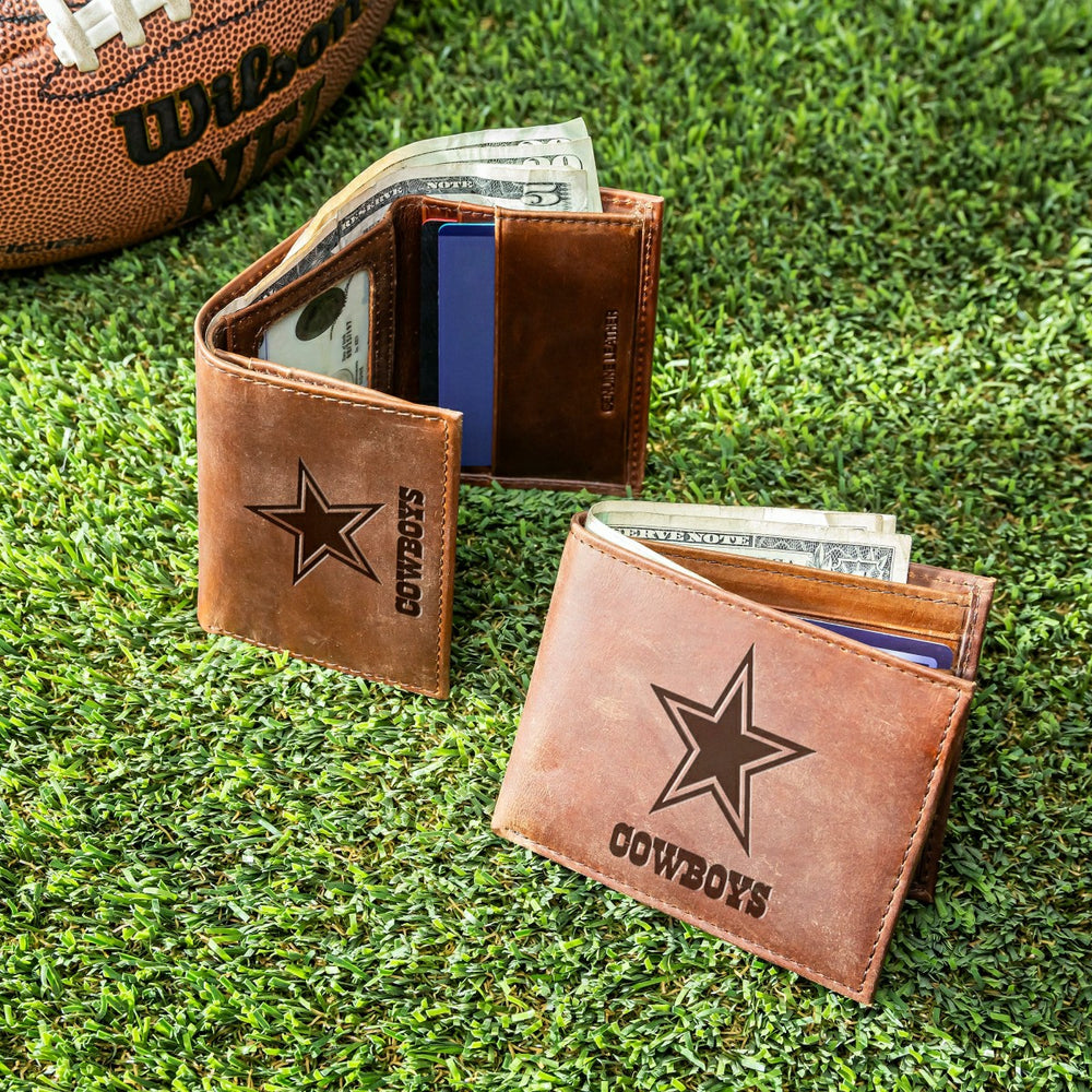 Dallas Cowboys, Bi-Fold and Tri-Fold Wallet Gift Set, Brown