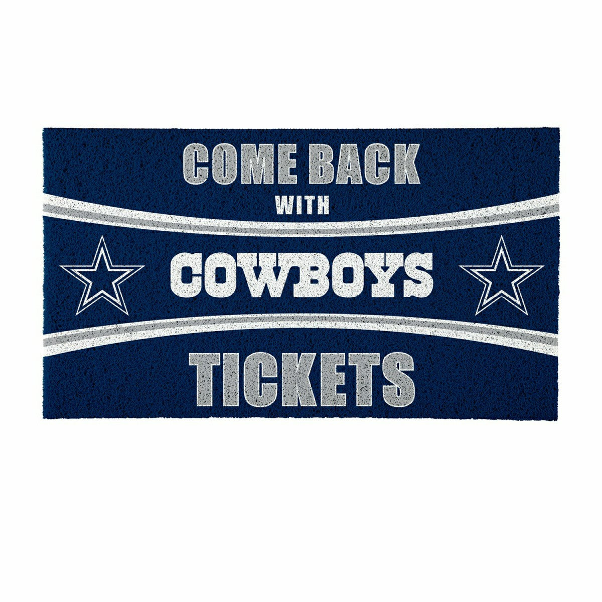 28" x 16" PVC Trapper Mat, Come Back with Tickets, Dallas Cowboys