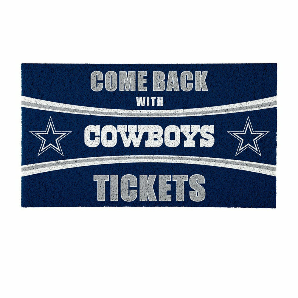 28" x 16" PVC Trapper Mat, Come Back with Tickets, Dallas Cowboys