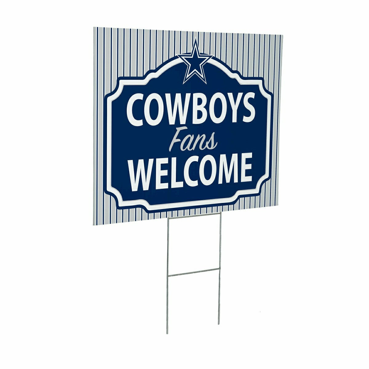 Dallas Cowboys Coroplast Yard Sign, "Fans Welcome"