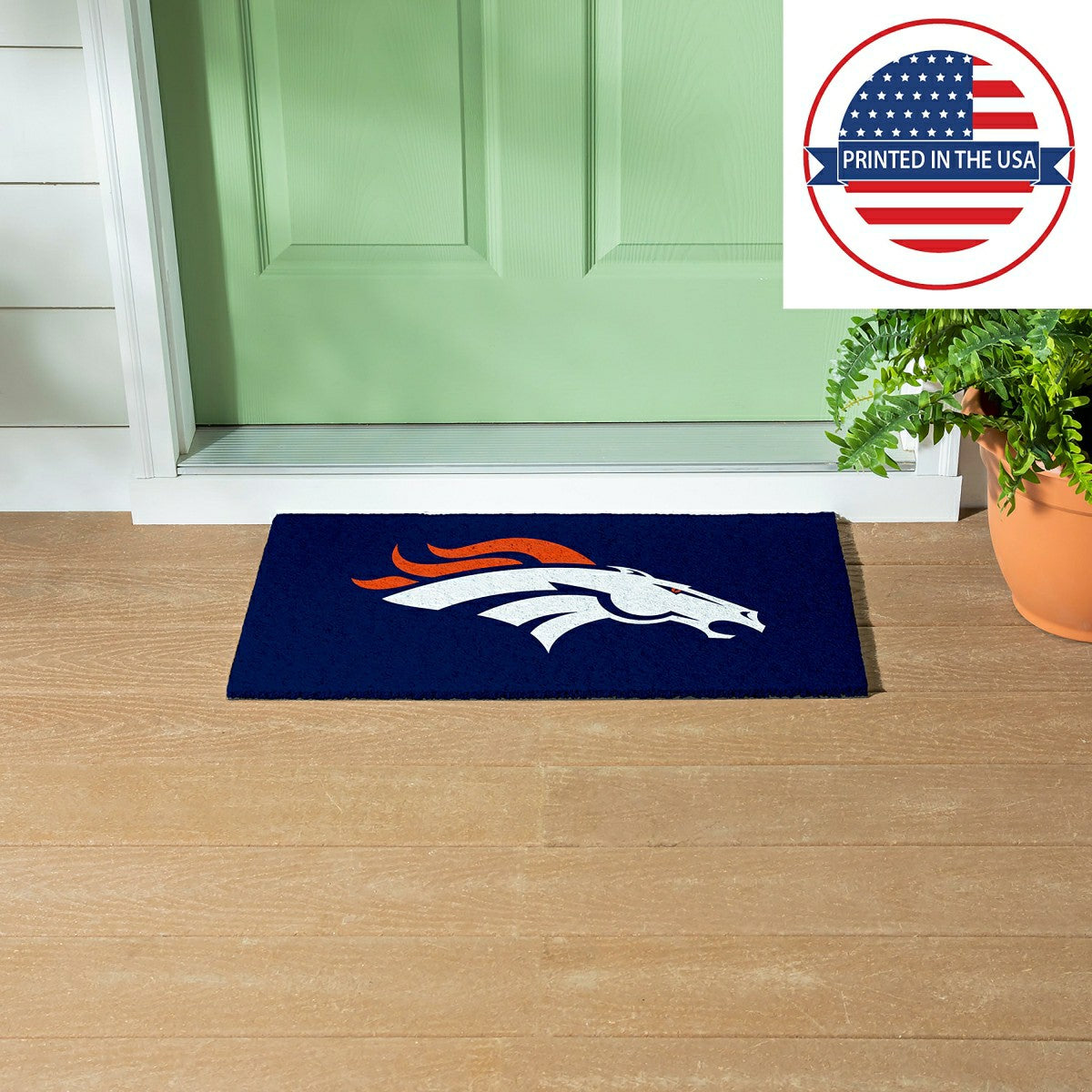 Full Color PVC Mat, 16" x 28", Denver Broncos